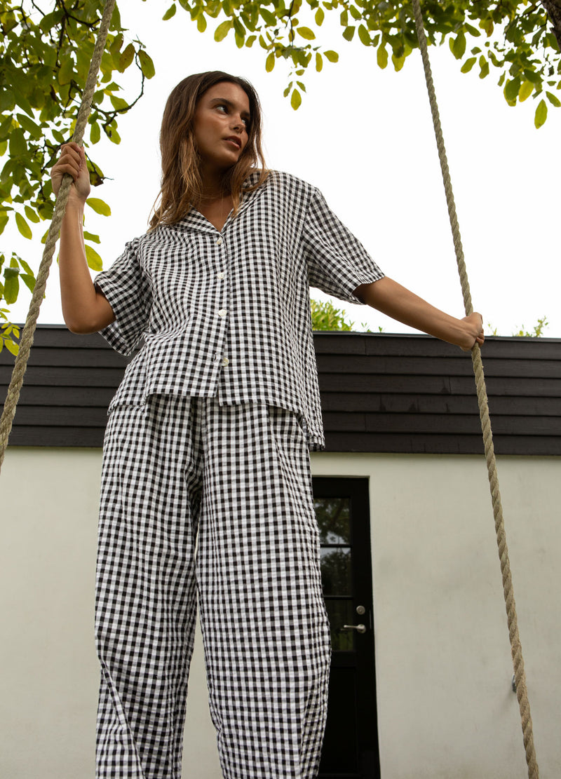 CC Heart CC HEART ALENA SHORT SLEEVED SHIRT Shirt/Blouse Black/white check - 146