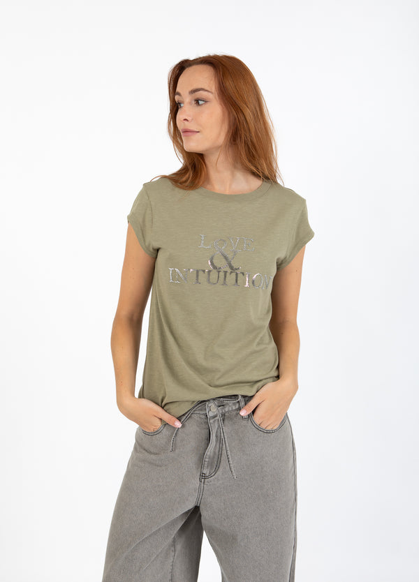 CC Heart CC HEART ALFI T-SHIRT - CAP SLEEVE T-Shirt Dusty olive - 479