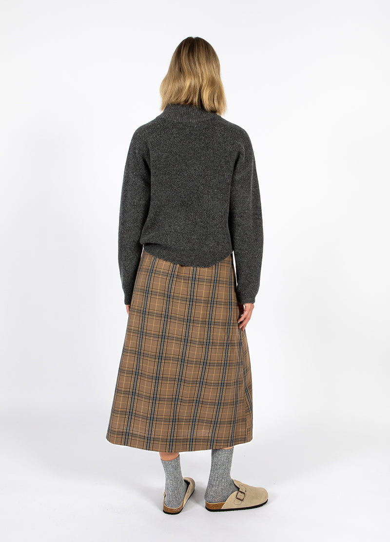 CC Heart CC HEART ALIA LONG SKIRT Skirt Golden brown check - 793