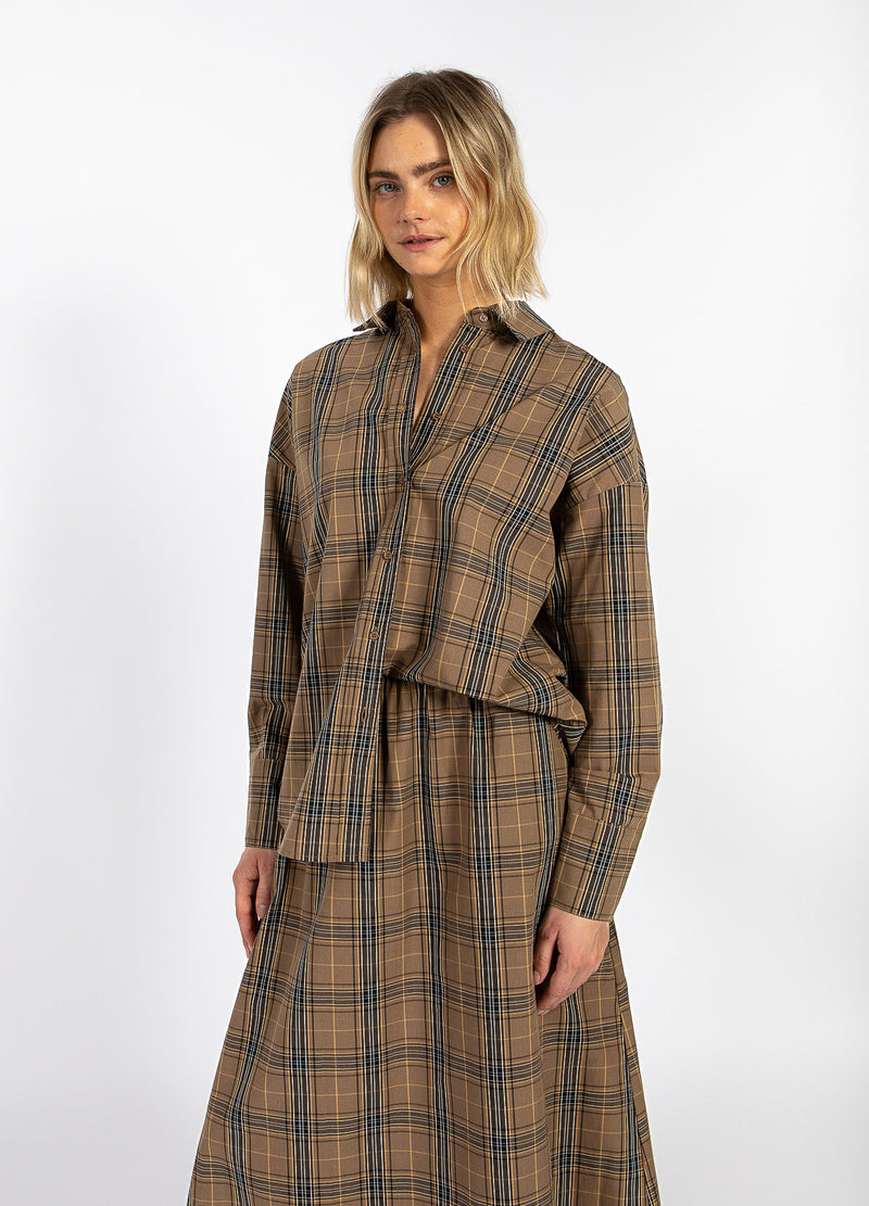CC Heart CC HEART ALIA LOOSE SHIRT Shirt/Blouse Golden brown check - 793