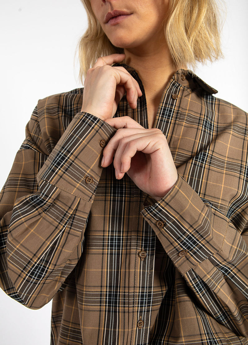 CC Heart CC HEART ALIA LOOSE SHIRT Shirt/Blouse Golden brown check - 793
