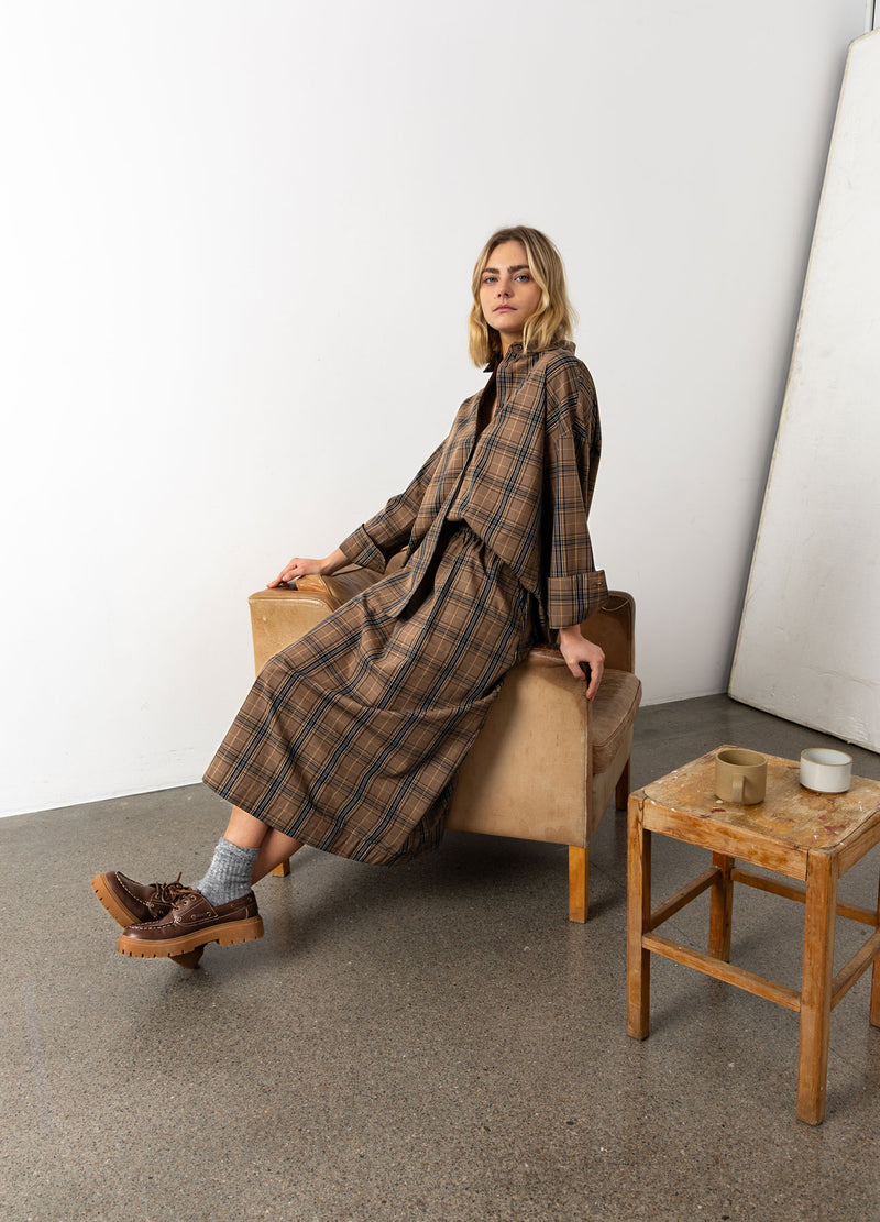 CC Heart CC HEART ALIA LOOSE SHIRT Shirt/Blouse Golden brown check - 793
