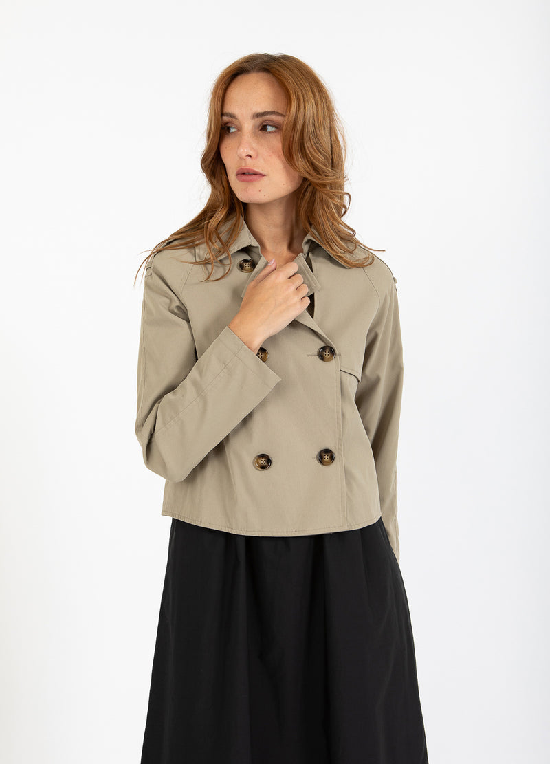 CC Heart CC HEART ALICIA SHORT TRENCHCOAT Outerwear Sand olive - 406