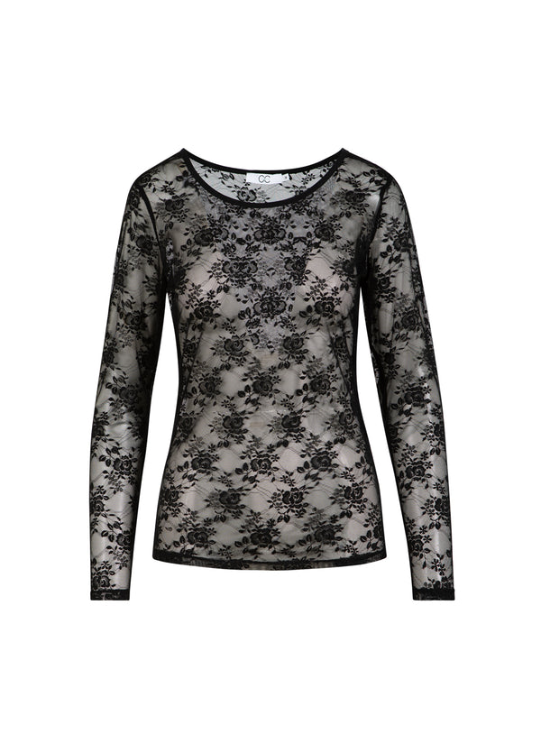 CC Heart CC HEART ALIZA LACE LONGSLEEVED BLOUSE Shirt/Blouse Black - 100