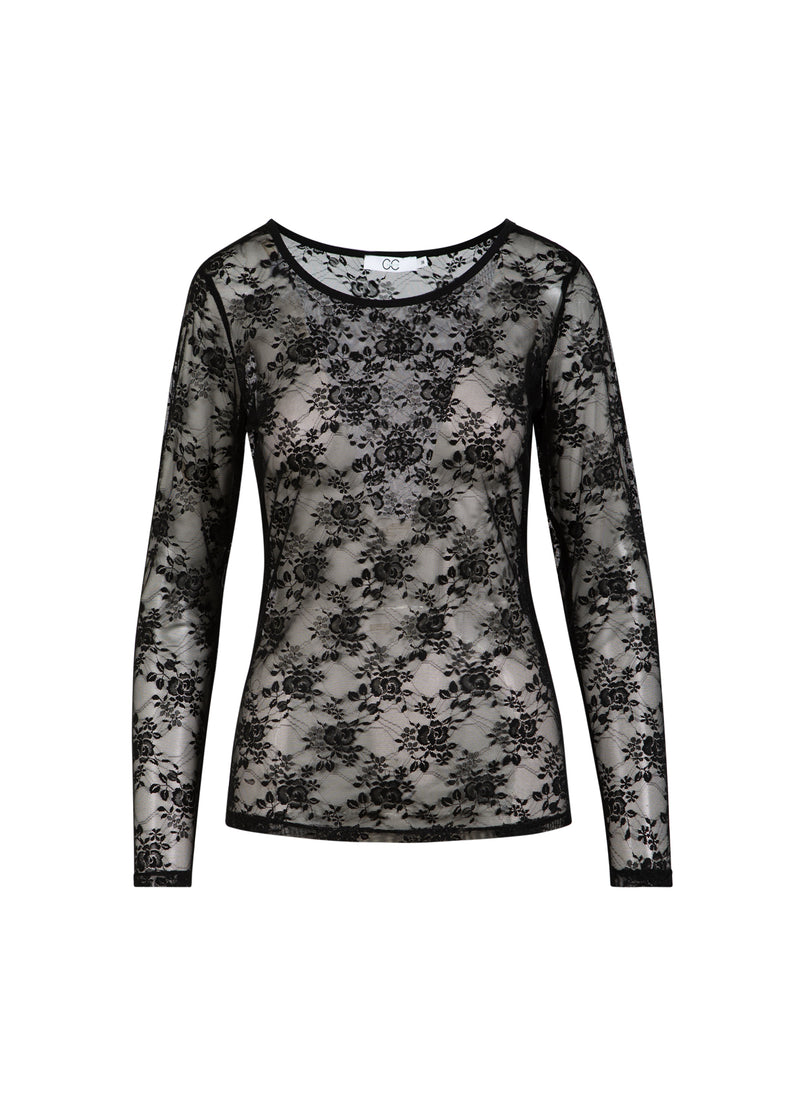 CC Heart CC HEART ALIZA LACE LONGSLEEVED BLOUSE Shirt/Blouse Black - 100