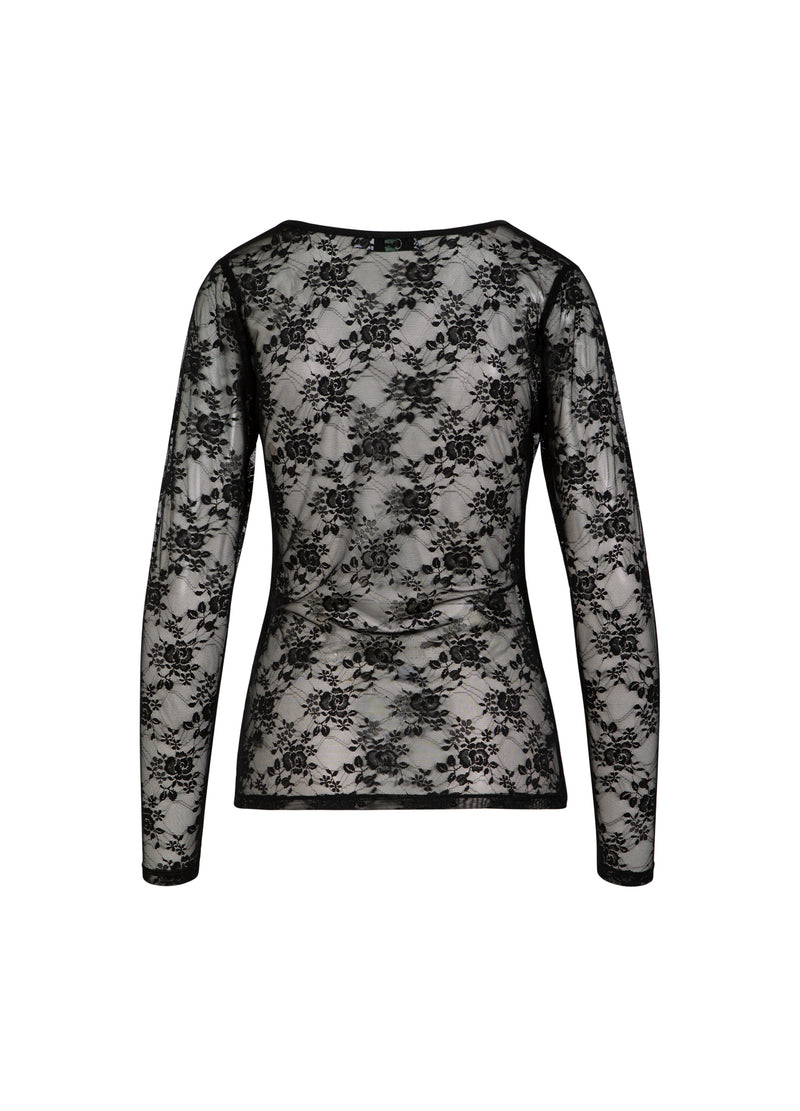 CC Heart CC HEART ALIZA LACE LONGSLEEVED BLOUSE Shirt/Blouse Black - 100