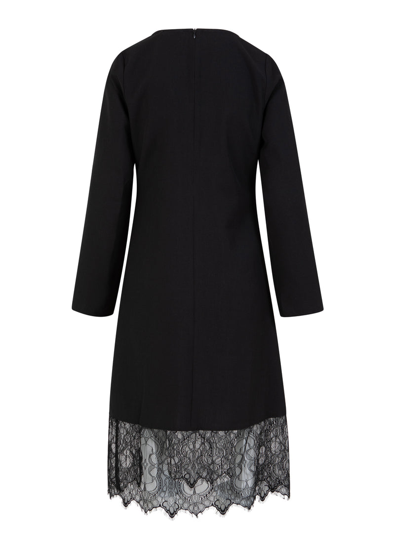 CC HEART AMALIA DRESS WITH LACE INSERT - Black costercopenhagen.com CC HEART AMALIA DRESS WITH LACE INSERT - Black costercopenhagen.com
