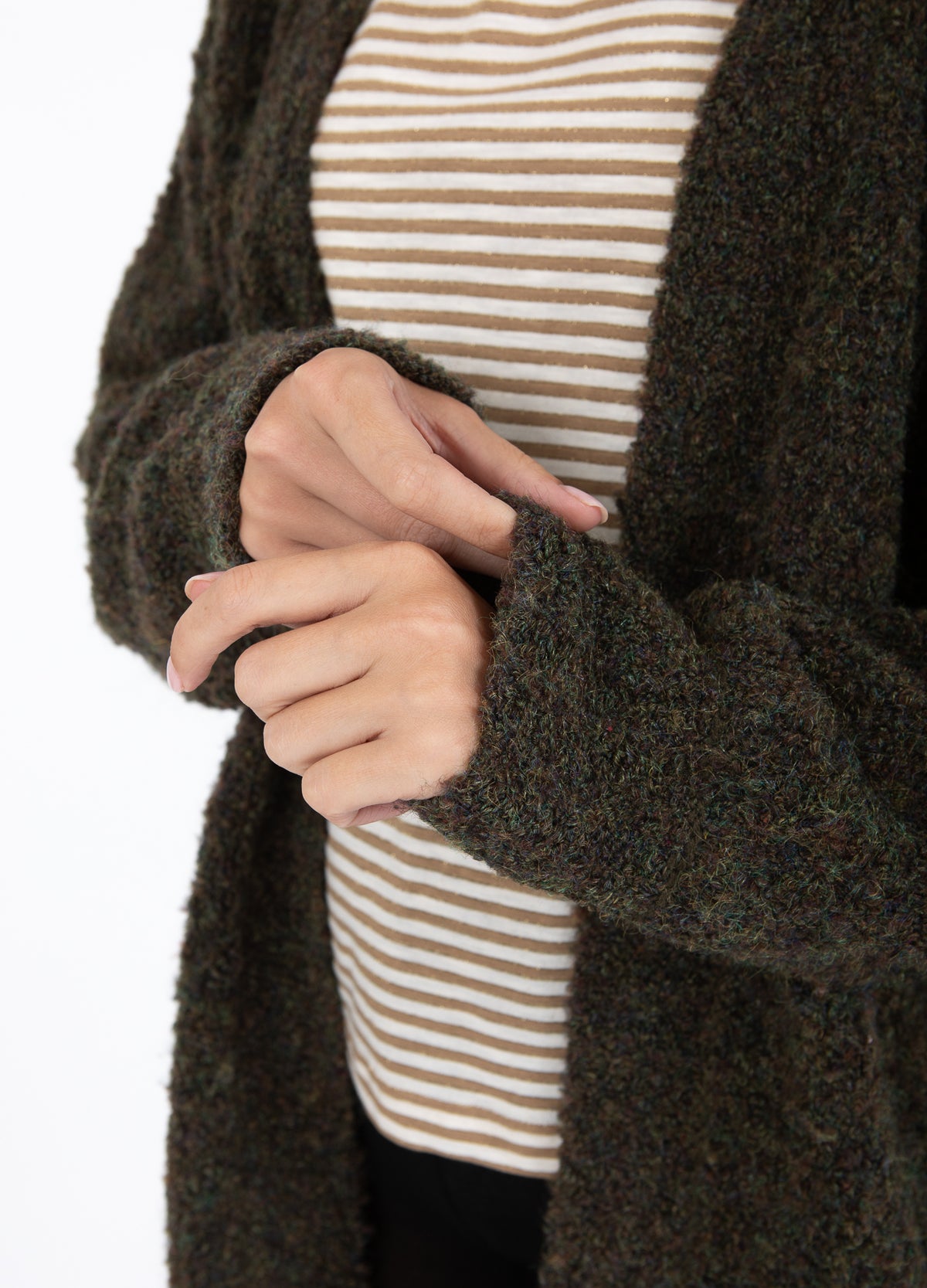 CC HEART AMAYA LONG KNIT CARDIGAN - Army – costercopenhagen.com