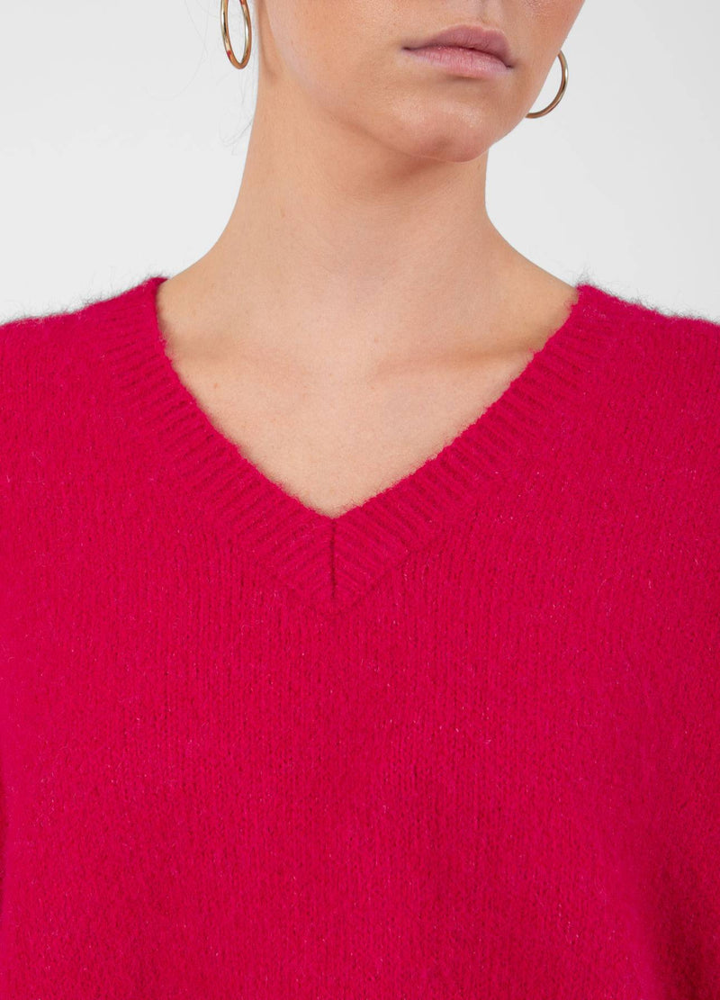 CC Heart CC HEART AMELIA ALPACA V-NECK Knitwear Bright pink - 663