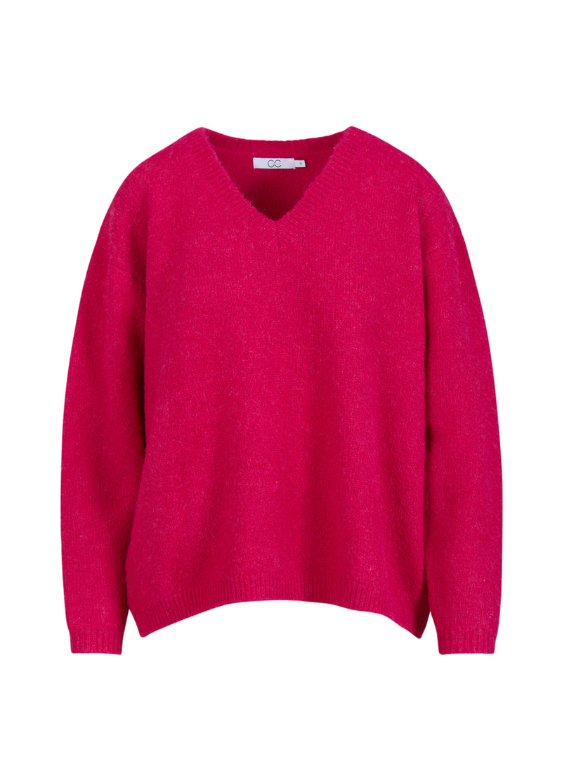 CC Heart CC HEART AMELIA ALPACA V-NECK Knitwear Bright pink - 663