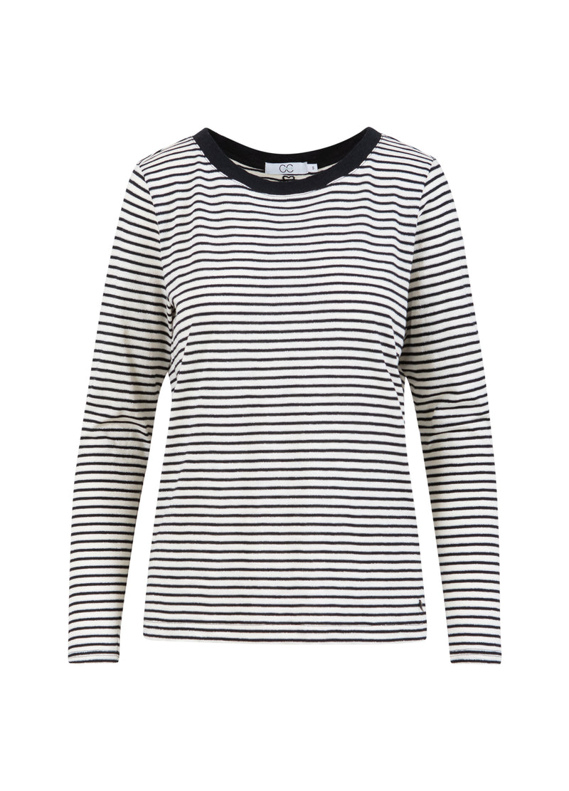 CC Heart CC HEART ANA STRIPED LONGSLEEVED T-SHIRT T-Shirt Cream/black/silver lurex - 287