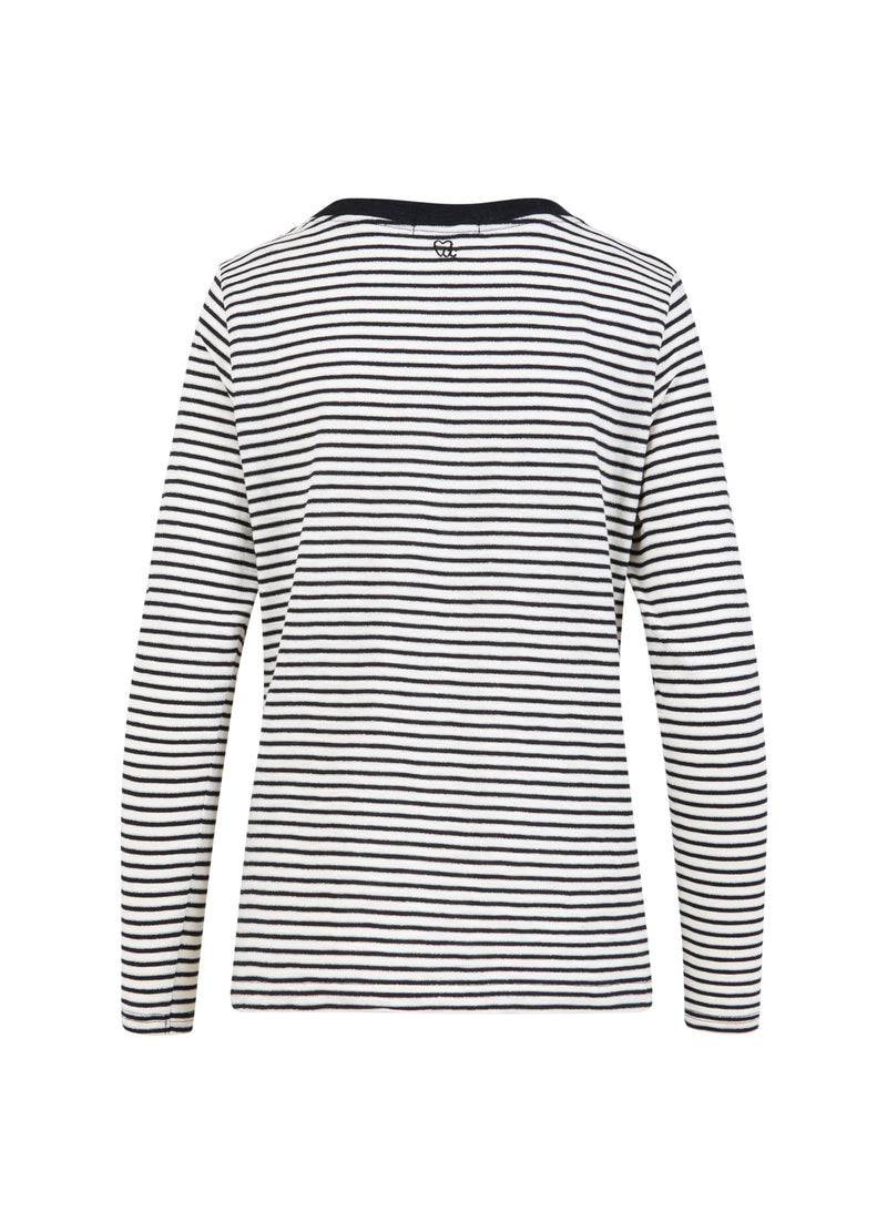 CC Heart CC HEART ANA STRIPED LONGSLEEVED T-SHIRT T-Shirt Cream/black/silver lurex - 287