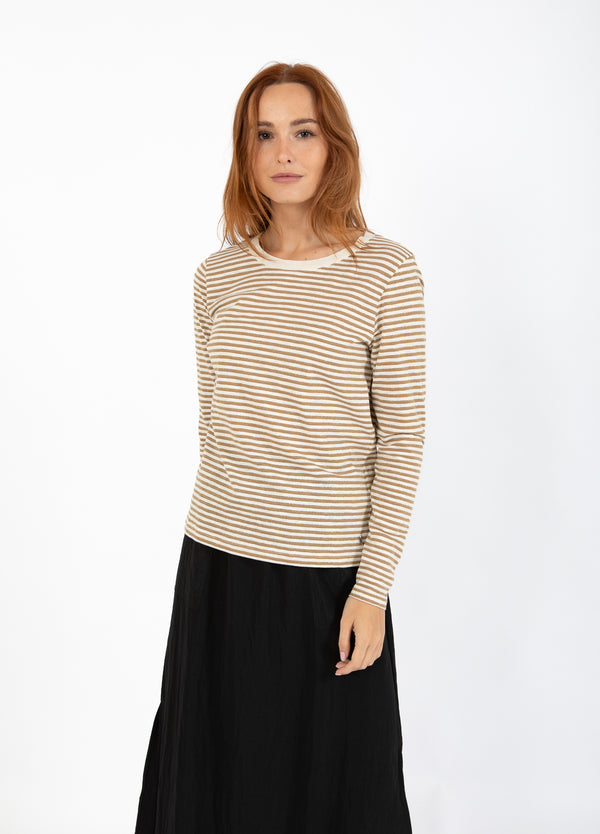 CC Heart CC HEART ANA STRIPED LONGSLEEVED T-SHIRT T-Shirt Cream/warm sand/gold lurex - 288