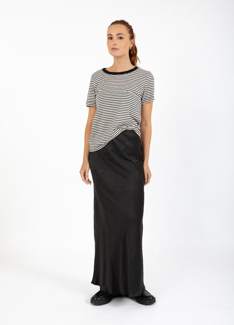 CC Heart CC HEART ANA STRIPED SHORTSLEEVED T-SHIRT - MID SLEEVE T-Shirt Cream/black/silver lurex - 287