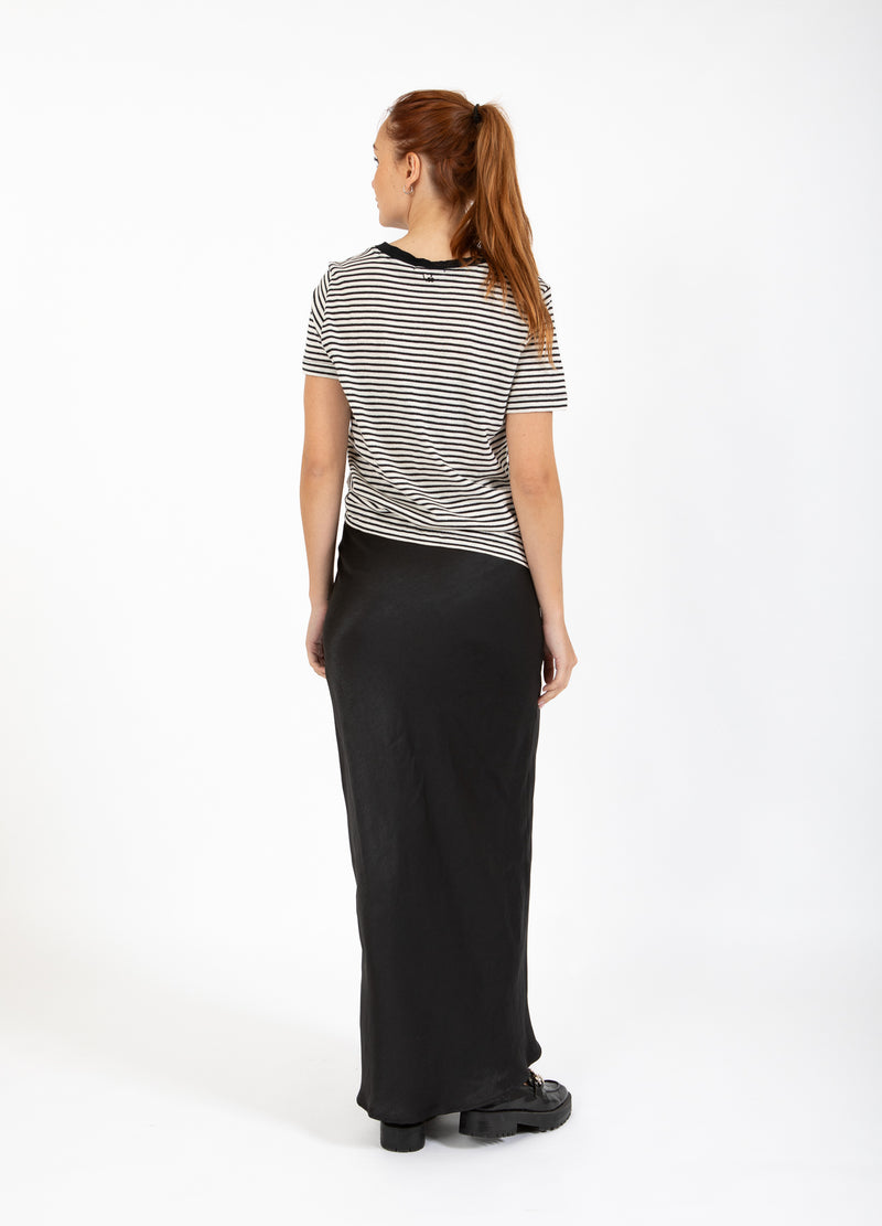 CC Heart CC HEART ANA STRIPED SHORTSLEEVED T-SHIRT - MID SLEEVE T-Shirt Cream/black/silver lurex - 287