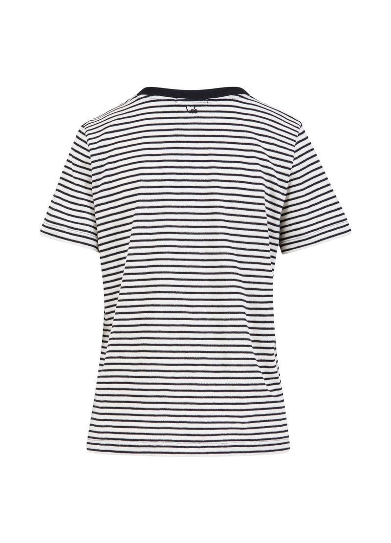 CC Heart CC HEART ANA STRIPED SHORTSLEEVED T-SHIRT - MID SLEEVE T-Shirt Cream/black/silver lurex - 287