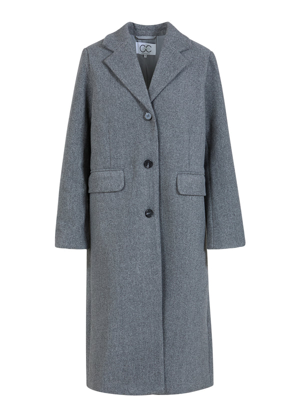 CC Heart CC HEART ARIANA CLASSIC LONG JACKET Outerwear Dark Grey Melange - 128
