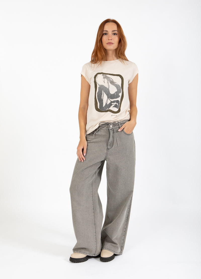 CC Heart CC HEART ART T-SHIRT - CAP SLEEVE T-Shirt Creme - 241
