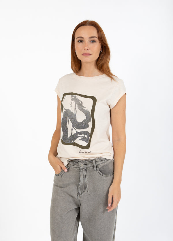 CC Heart CC HEART ART T-SHIRT - CAP SLEEVE T-Shirt Creme - 241