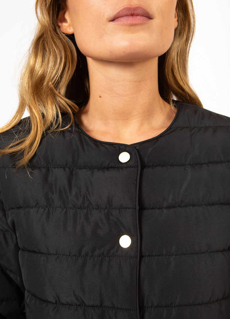 CC Heart CC HEART ASTA QUILTED SHORT SLEEVED JACKET Outerwear Black - 100