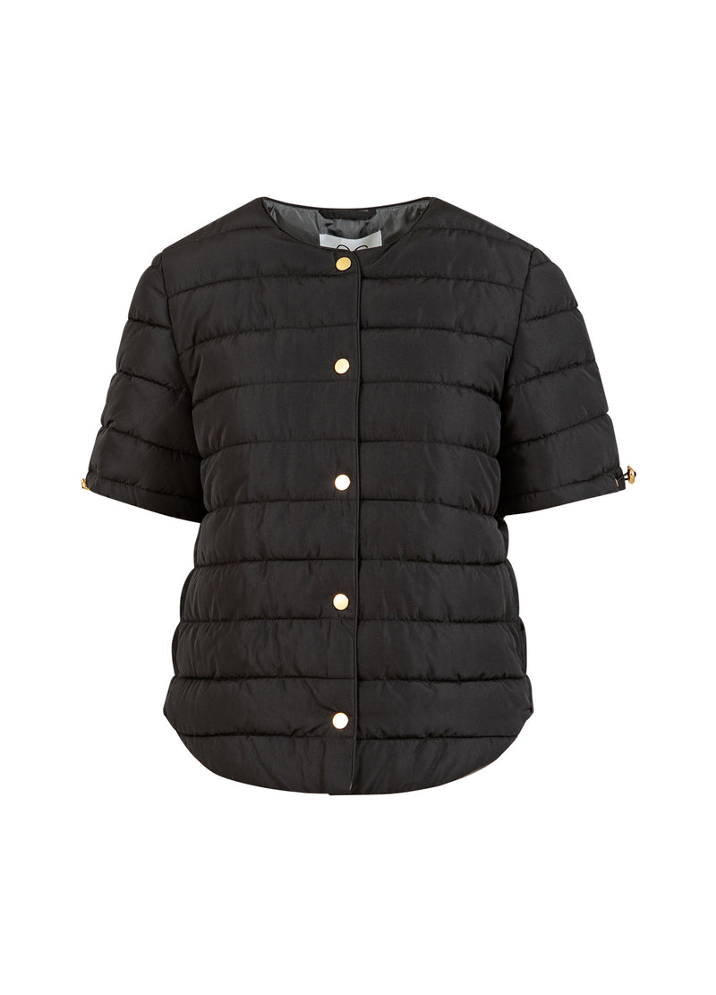 CC Heart CC HEART ASTA QUILTED SHORT SLEEVED JACKET Outerwear Black - 100