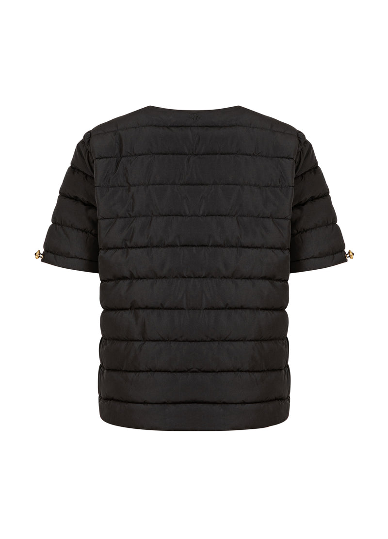 CC Heart CC HEART ASTA QUILTED SHORT SLEEVED JACKET Outerwear Black - 100