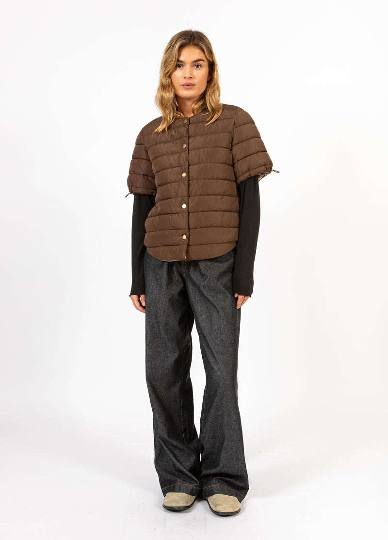 CC Heart CC HEART ASTA QUILTED SHORT SLEEVED JACKET Outerwear Chocolate brown - 349