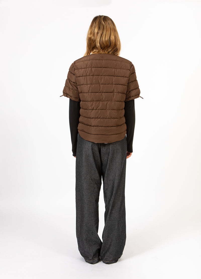 CC Heart CC HEART ASTA QUILTED SHORT SLEEVED JACKET Outerwear Chocolate brown - 349