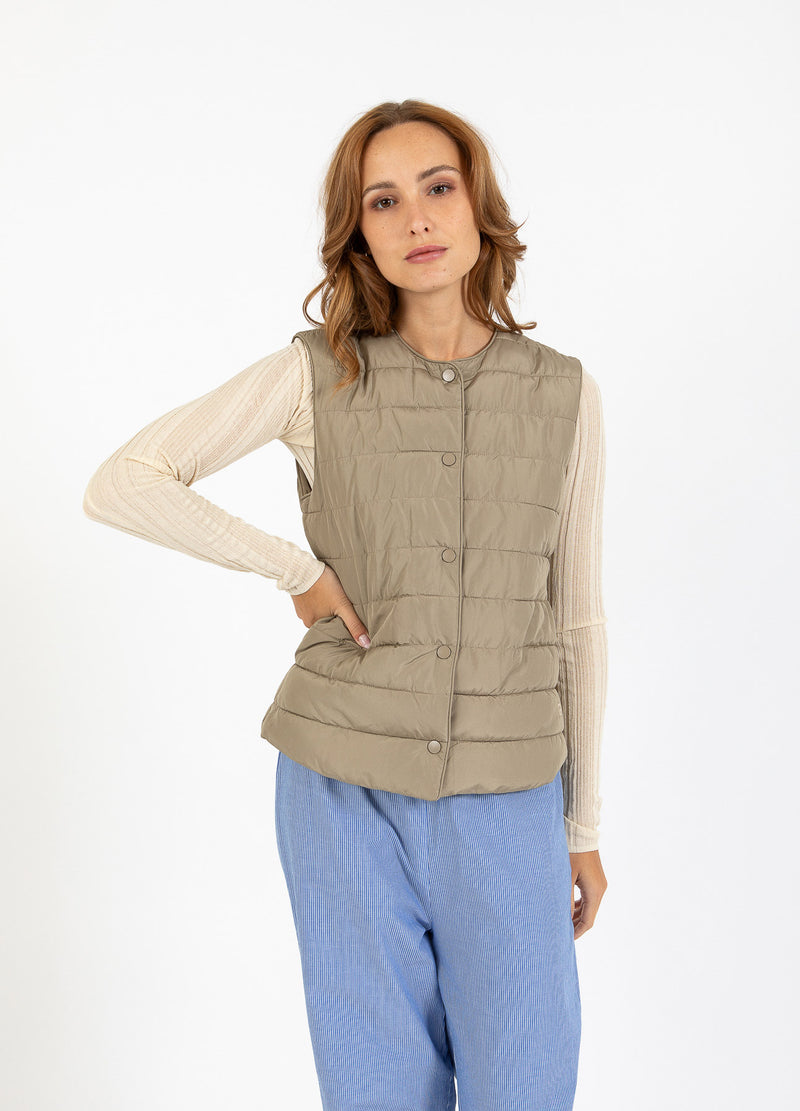 CC Heart CC HEART ASTA QUILTET VEST Outerwear Sand olive - 406