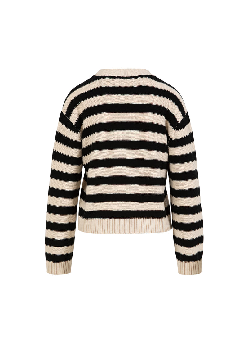 CC Heart CC HEART AVERY STRIPE SWEATER Knitwear Creme/black - 278