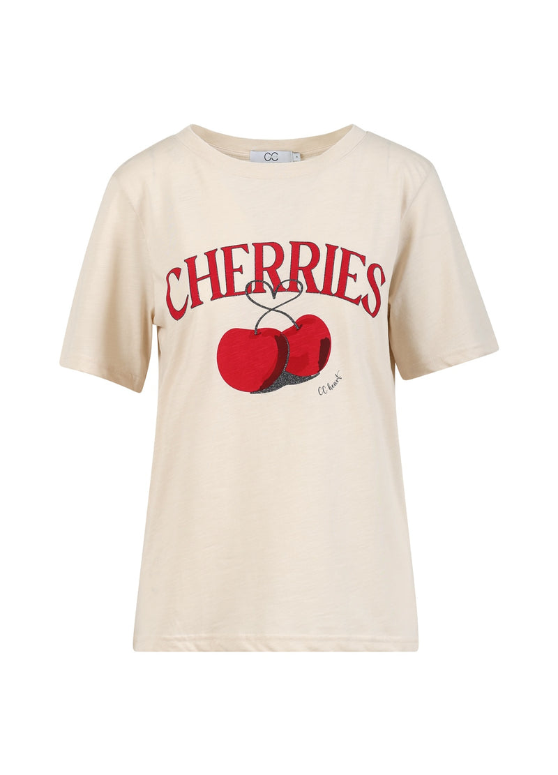 CC Heart CC HEART CHERRIES T-SHIRT - MID SLEEVE T-Shirt Creme - 241