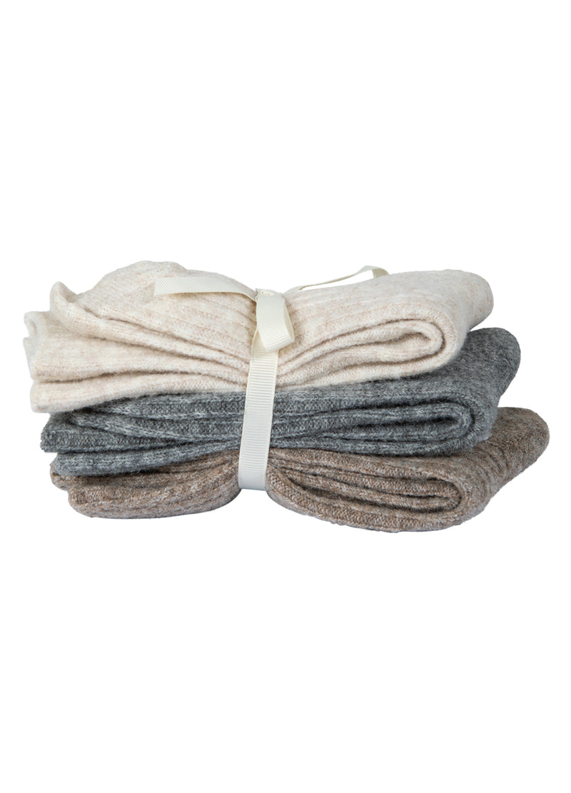 CC Heart CC HEART COZY WOOL SOCKS Accessories Hazel melange/grey melange/off white melange - 399