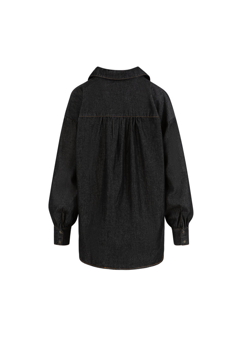 CC Heart CC HEART ELLIS DENIM TUNIC SHIRT Shirt/Blouse Black blue denim - 150