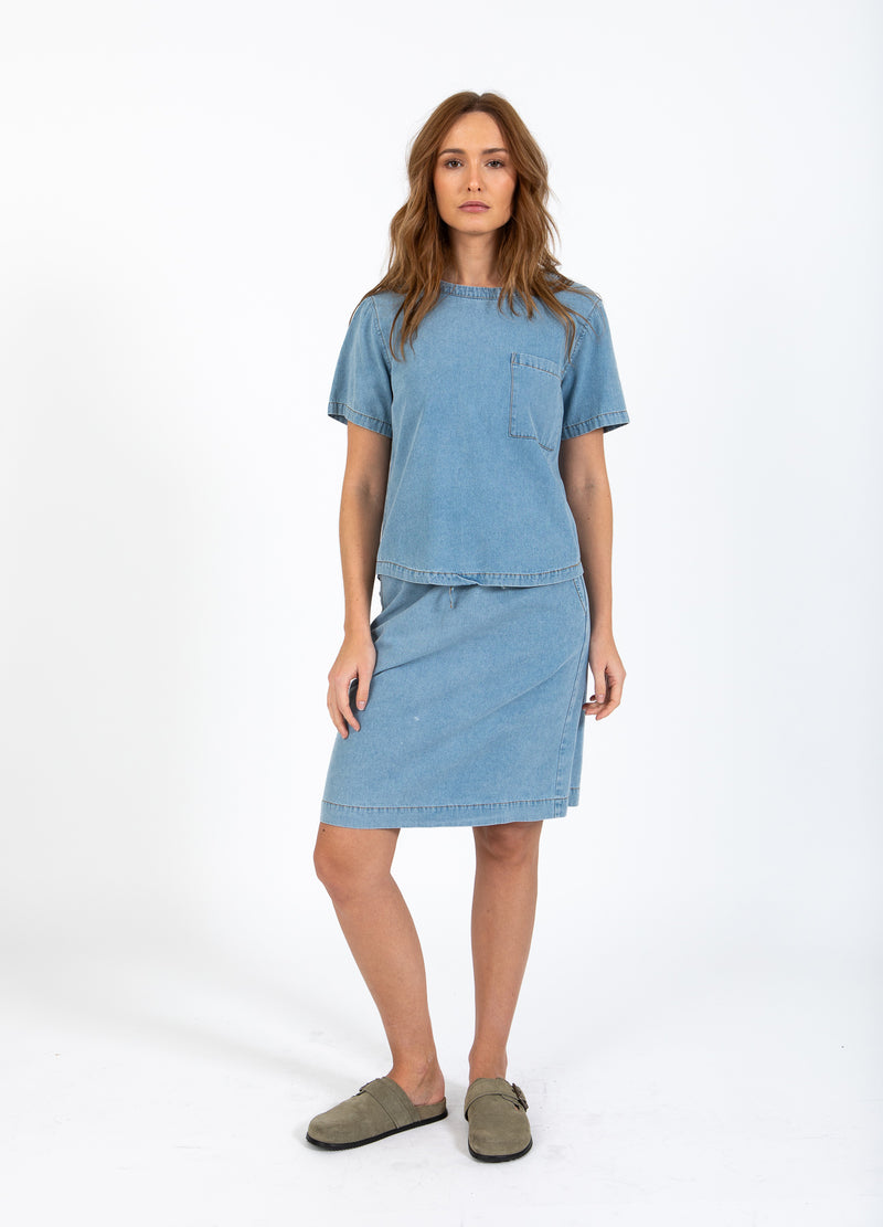 CC Heart CC HEART ELLIS SHORT DENIM SHIRT Shirt/Blouse Blue denim - 510