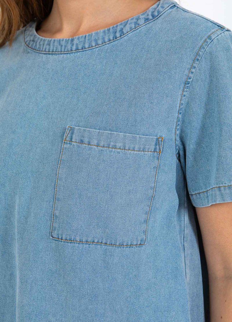 CC Heart CC HEART ELLIS SHORT DENIM SHIRT Shirt/Blouse Blue denim - 510