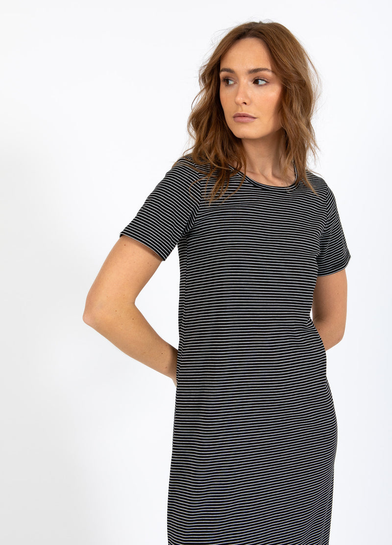 CC Heart CC HEART ELYSE LOOSE DRESS Dress Black/white stripe - 102