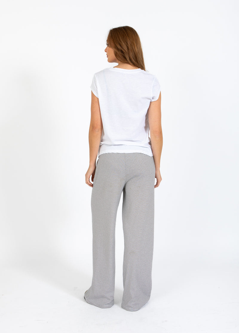 CC Heart CC HEART ELYSE LOOSE JERSEY PANTS Pants White/black stripe - 269