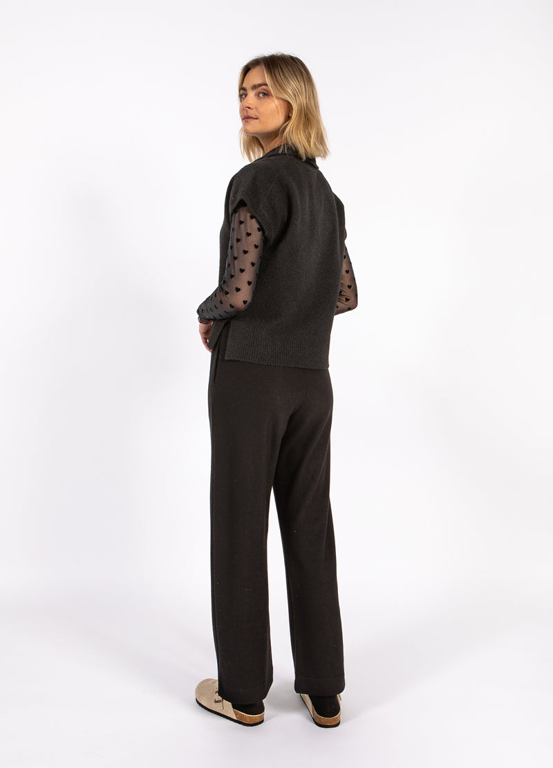 CC Heart CC HEART EMERIE KNIT POLO TOP Knitwear Black - 100