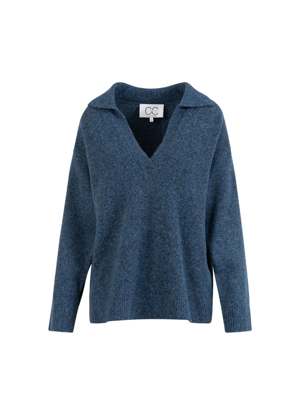 CC Heart CC HEART EMERIE POLO SWEATER Knitwear Navy melange - 541