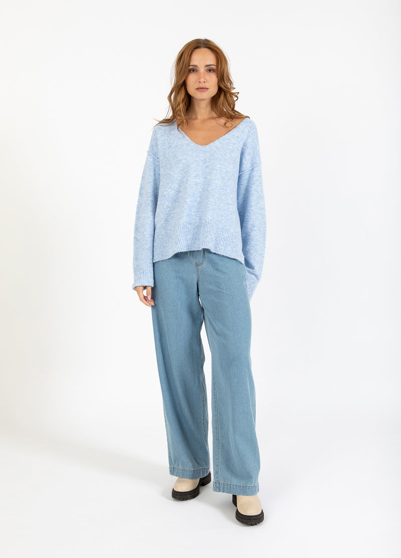 CC Heart CC HEART EMERIE V-NECK SWEATER Knitwear Dream blue - 529