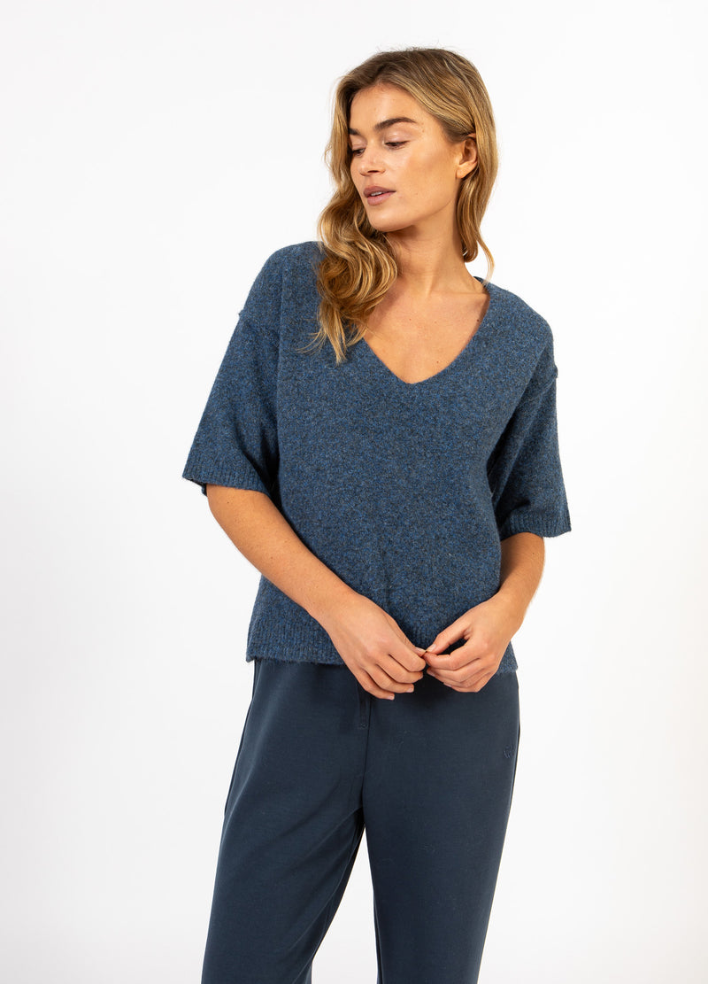 CC Heart CC HEART EMERIE V-NECK SWEATER Knitwear Navy melange - 541