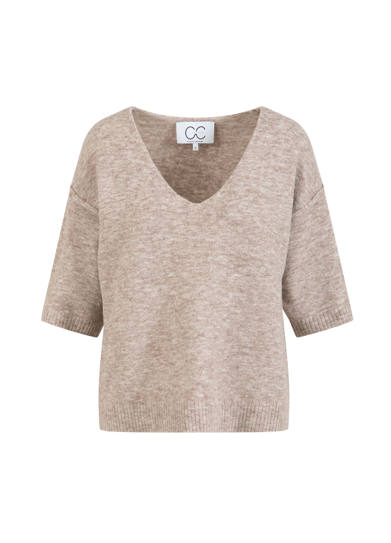 CC Heart CC HEART EMERIE V-NECK SWEATER Knitwear Sand melange - 261