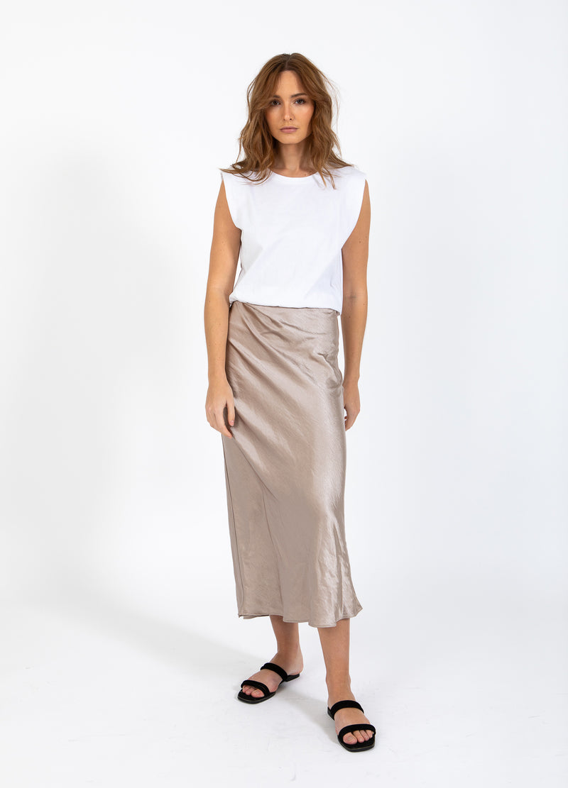 CC Heart CC HEART EMILIE JERSEY AND SATIN DRESS Dress White/Warm grey - 198