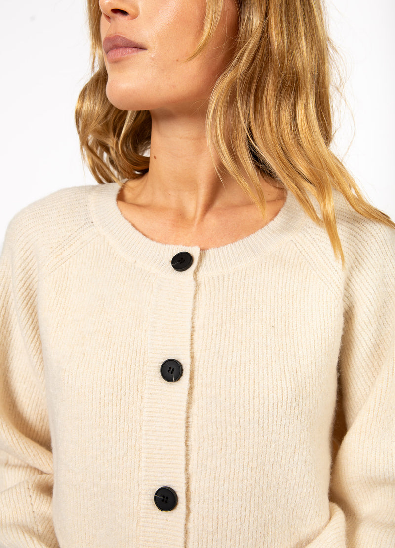 CC Heart CC HEART EMMA O-NECK KNIT CARDIGAN Knitwear Creme - 241