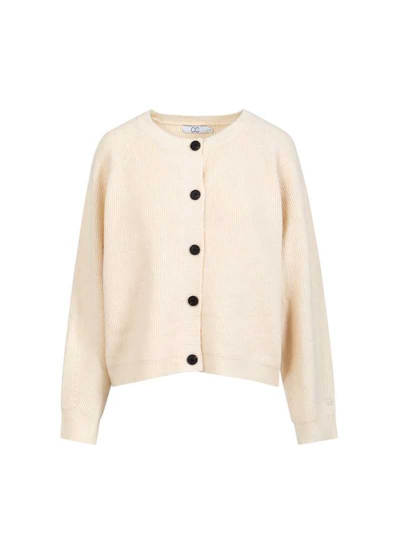 CC Heart CC HEART EMMA O-NECK KNIT CARDIGAN Knitwear Creme - 241