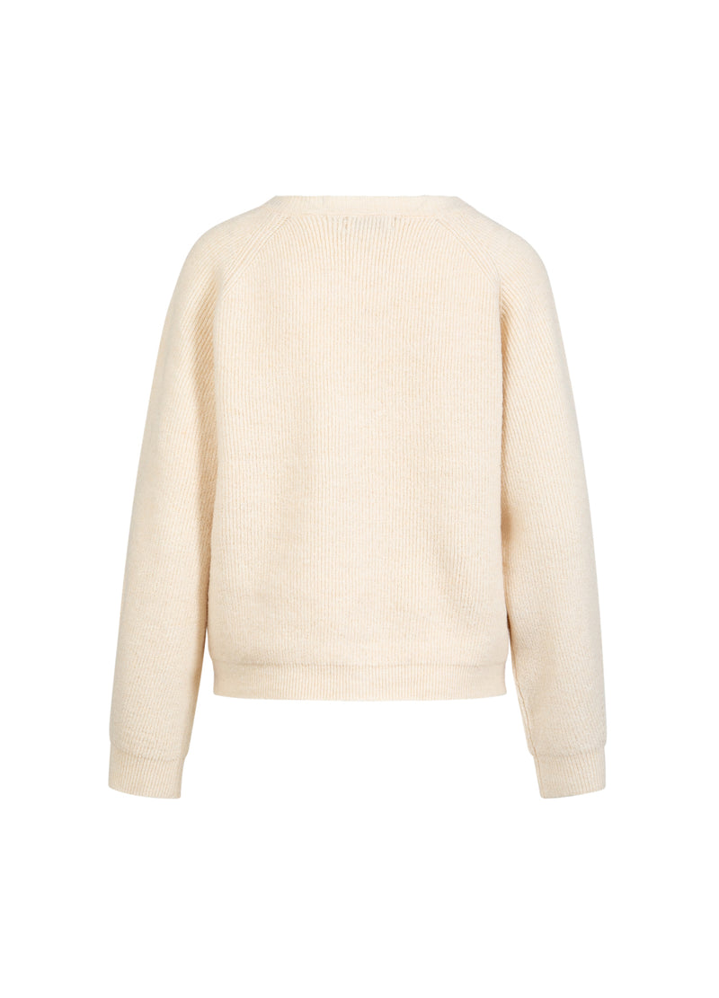 CC Heart CC HEART EMMA O-NECK KNIT CARDIGAN Knitwear Creme - 241