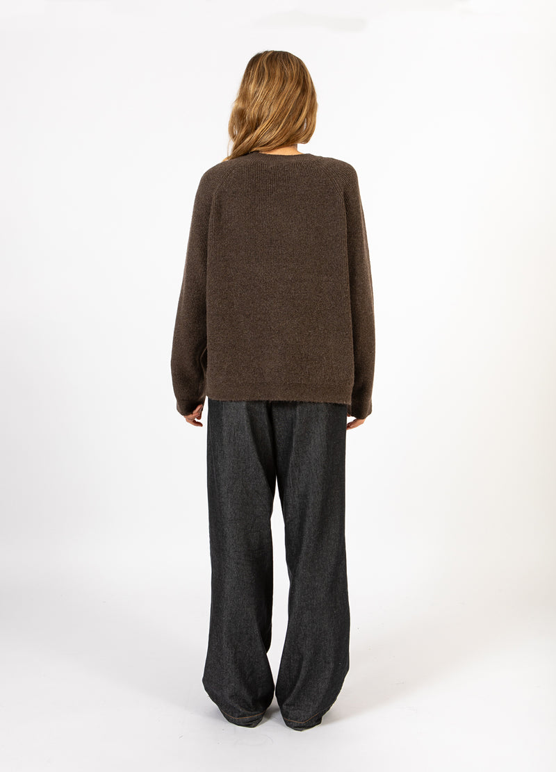 CC Heart CC HEART EMMA O-NECK SWEATER Knitwear Chocolate melange - 388