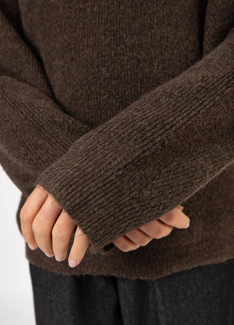 CC Heart CC HEART EMMA O-NECK SWEATER Knitwear Chocolate melange - 388