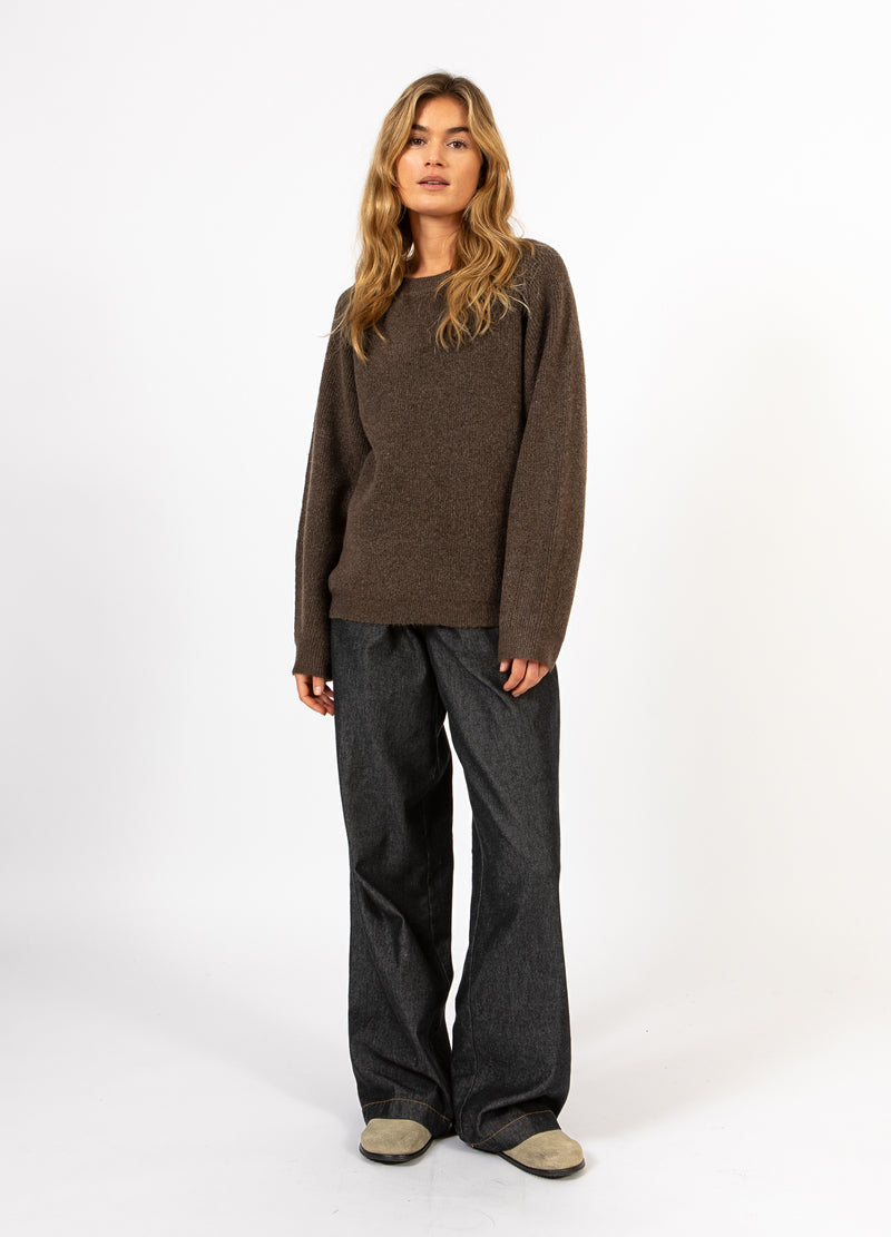 CC Heart CC HEART EMMA O-NECK SWEATER Knitwear Chocolate melange - 388