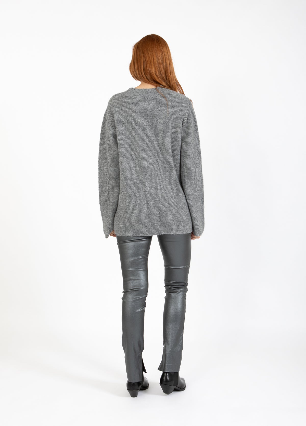トップス andmar Emma knit flare cardigan set gray ANDMARY】Emma knit flare cardigan set